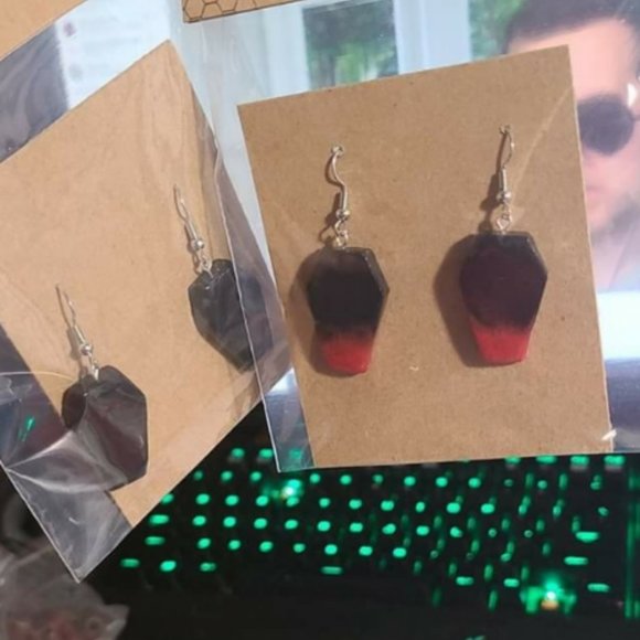 Custom Coffin Earrings - Picture 2 of 2